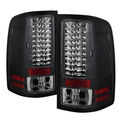 2007 - 2013 GMC Sierra LED Tail Lights - Black