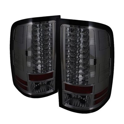 2007 - 2013 GMC Sierra LED Tail Lights - Smoke