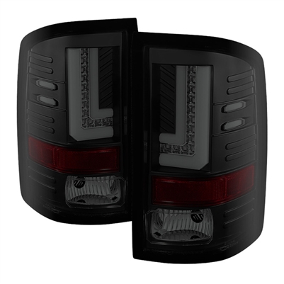 2014 - 2018 GMC Sierra 1500 LED Tail Lights - Black/Smoke