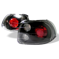 1993 - 1997 Honda Del Sol Euro Style Tail Lights - Black