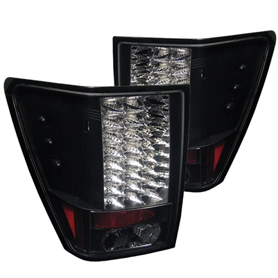 2005 - 2006 Jeep Grand Cherokee LED Tail Lights - Black