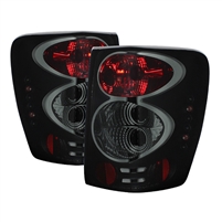 1999 - 2004 Jeep Grand Cherokee Euro Style Tail Lights - Black/Smoke