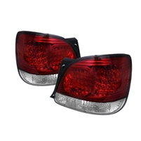 1998 - 2005 Lexus GS Series LED Tail Lights - Red/Clear