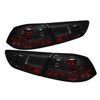 2008 - 2017 Mitsubishi Lancer 4Dr LED Tail Lights - Smoke