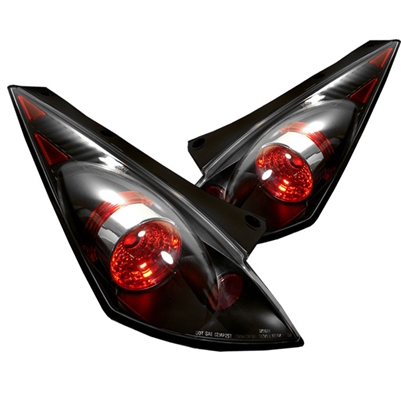 2003 - 2005 Nissan 350Z Euro Style Tail Lights - Black