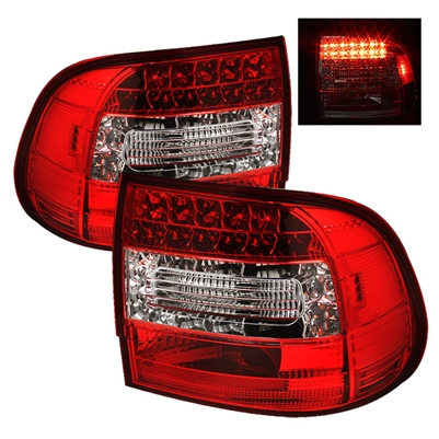 2003 - 2007 Porsche Cayenne LED Tail Lights - Red/Clear