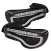 2012 - 2016 Scion FR-S Light Bar LED Tail Lights - Black