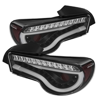 2012 - 2019 Subaru BRZ Light Bar LED Tail Lights - Black
