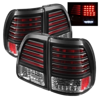 1998 - 2005 Toyota Land Cruiser LED Tail Lights - Black