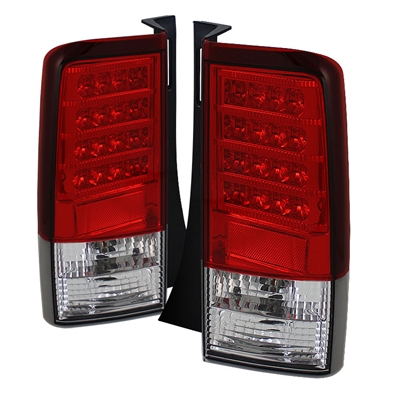 2004 - 2007 Scion xB Version 2 LED Tail Lights - Red/Clear