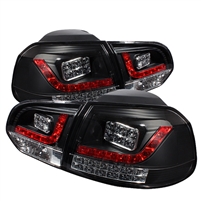2010 - 2014 Volkswagen Golf / GTI HB LED Tail Lights - Black
