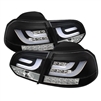2010 - 2014 Volkswagen Golf / GTI HB Light Bar LED Tail Lights - Black