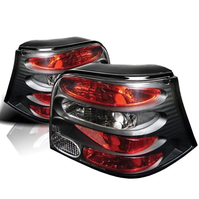 1999 - 2005 Volkswagen Golf HB Euro Style Tail Lights - Black