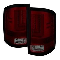 2015 - 2019 GMC Sierra HD LED Tail Lights - Red/Smoke
