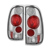2005 - 2007 Ford Super Duty Euro Style Tail Lights - Chrome