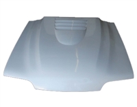 1987 - 1993 Ford Mustang A31 Style Fiberglass Heat Extractor Hood - TruFiber