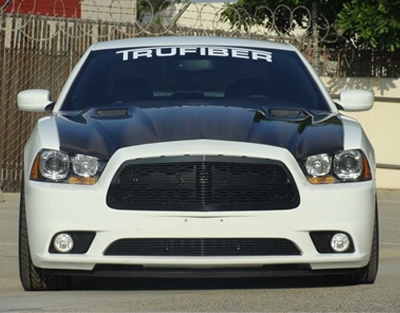 2011 - 2014 Dodge Charger A58 Style Carbon Fiber Hood - TruFiber