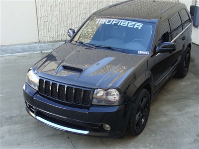 2005 - 2010 Jeep Grand Cherokee A23 Style Carbon Fiber Hood - TruFiber
