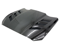 2018 - 2023 Ford Mustang AMS Style Carbon Fiber Hood - VIS Racing