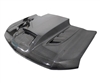 2019 - 2024 Chevrolet Silverado 1500 VTM Style Carbon Fiber Hood - VIS Racing