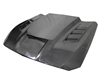 2024 - 2025 Ford Mustang Terminator Style Double Sided Carbon Fiber Hood - VIS Racing