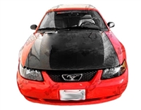 1999 - 2004 Ford Mustang OEM Style Carbon Fiber Hood - VIS Racing