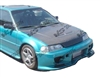 1988 - 1991 Honda Civic HB (JDM) Techno R Style Carbon Fiber Hood - VIS Racing