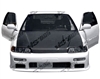 1988 - 1991 Honda CRX ZC Style Carbon Fiber Hood - VIS Racing