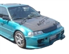 1988 - 1991 Honda CRX (JDM) Techno R Style Carbon Fiber Hood - VIS Racing