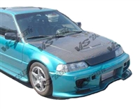 1988 - 1991 Honda CRX (JDM) Techno R Style Carbon Fiber Hood - VIS Racing