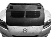 2009 - 2012 Mazda RX-8 Razor Style Carbon Fiber Hood - VIS Racing