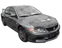 2006 - 2007 Mitsubishi EVO IX Invader2 Style Carbon Fiber Hood - VIS Racing