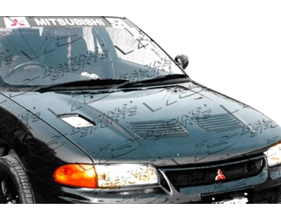 1993 - 1996 Mitsubishi Mirage 4Dr EVO 3 Style Carbon Fiber Hood - VIS Racing