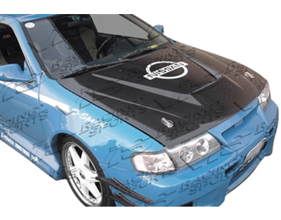 1995 - 1999 Nissan 200SX Invader Style Carbon Fiber Hood - VIS Racing