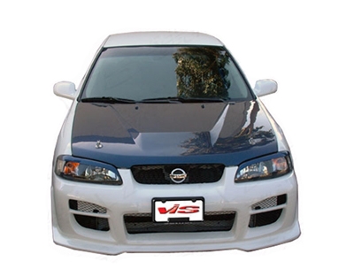 2000 - 2003 Nissan Sentra Invader Style Carbon Fiber Hood - VIS Racing