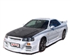 1999 - 2001 Nissan Skyline GT-R R34 OEM Style Carbon Fiber Hood - VIS Racing