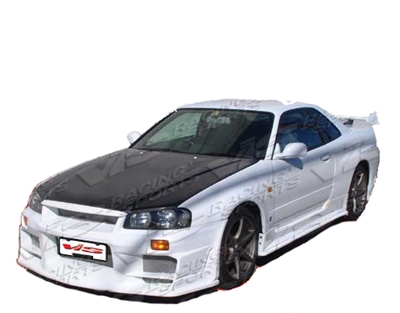 1999 - 2001 Nissan Skyline GT-R R34 OEM Style Carbon Fiber Hood - VIS Racing