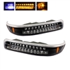 2001 - 2002 Chevy Silverado 3500 LED Bumper Lights - Black