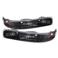 2001 - 2002 Chevy Silverado 3500 Bumper Lights - Black