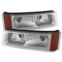 2003 - 2007 Chevy Silverado 3500 Bumper Lights - Chrome