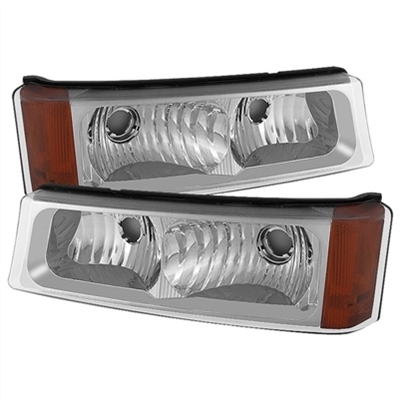 2003 - 2007 Chevy Silverado 3500 Bumper Lights - Chrome