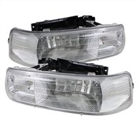 2000 - 2002 Chevy Silverado HD Crystal Headlights - Chrome