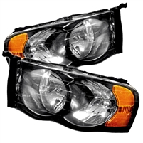 2003 - 2005 Dodge Ram 3500 Crystal Headlights - Black