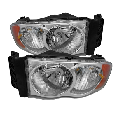 2003 - 2005 Dodge Ram 3500 Crystal Headlights - Chrome