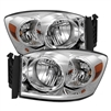 2006 - 2009 Dodge Ram 3500 Amber Crystal Headlights - Chrome