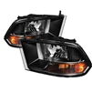 2010 - 2012 Dodge Ram 2500 Crystal Headlights - Black