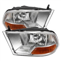 2010 - 2012 Dodge Ram 2500 Crystal Headlights - Chrome