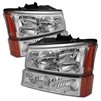 2003 - 2007 Chevy Silverado 3500 Crystal Headlights + Bumper Lights - Chrome