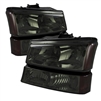 2003 - 2007 Chevy Silverado 3500 Crystal Headlights + Bumper Lights - Smoke