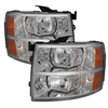 2007 - 2014 Chevy Silverado 3500HD Crystal Headlights - Chrome